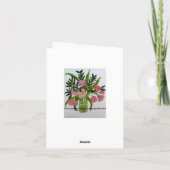 Roze de notakaart van Tulpen Kaart (Achterkant)