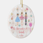 Roze De Notenkraker Clara Kerstballetdanser Keramisch Ornament (Rechts)