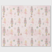 Roze De Notenkraker Kerst Ballet Decoupage Cadeaupapier (Vlak)