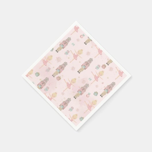 Roze De Notenkraker Kerst Ballet Decoupage Servet (Hoek)
