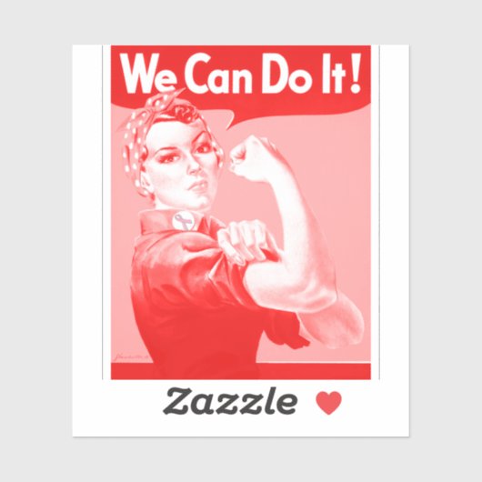 Roze de Riveter Sticker (Vel)