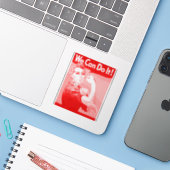 Roze de Riveter Sticker (Laptop met iPhone)