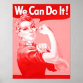 Roze de Riveter "We kunnen het!" Poster (Voorkant)