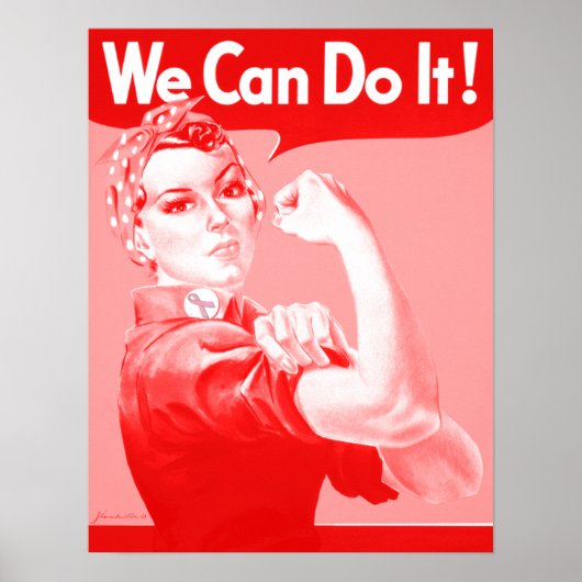 Roze de Riveter "We kunnen het!" Poster (Voorkant)
