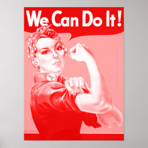 Roze de Riveter "We kunnen het!" Poster