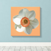 Roze deaffodilentestbloem canvas afdruk (Insitu (Houten vloer))