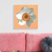 Roze deaffodilentestbloem canvas afdruk (Insitu (Woonkamer))