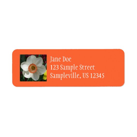 Roze deaffodilentestbloem etiket (Voorkant)