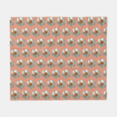 Roze deaffodilentestbloem fleece deken (Voorkant (Horizontaal))