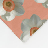 Roze deaffodilentestbloem fleece deken (Hoek)