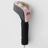 Roze deaffodilentestbloem golfheadcover (Schuin)