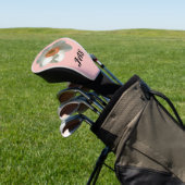 Roze deaffodilentestbloem golfheadcover (Insitu)