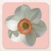 Roze deaffodilentestbloem kartonnen onderzetters (Voorkant)
