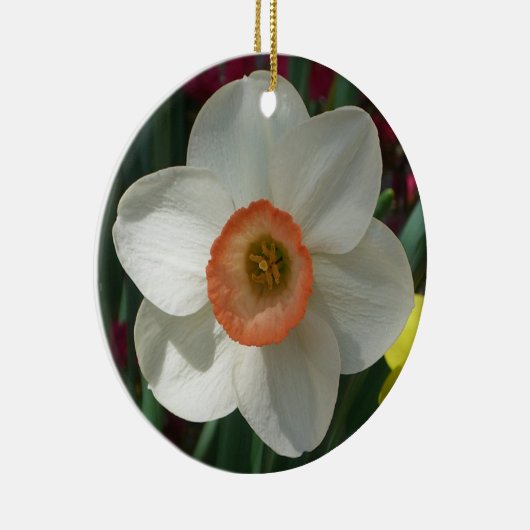 Roze deaffodilentestbloem keramisch ornament (Rechts)