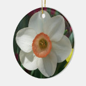 Roze deaffodilentestbloem keramisch ornament (Links)