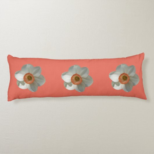Roze deaffodilentestbloem lichaamskussen (Achterkant)