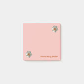 Roze deaffodilentestbloem post-it® notes (Voorkant)