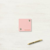 Roze deaffodilentestbloem post-it® notes (Op bureau)