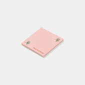Roze deaffodilentestbloem post-it® notes (Schuin)