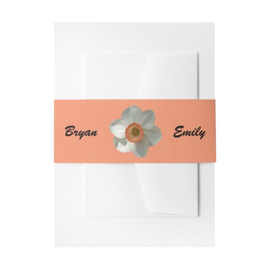 Roze deaffodilentestbloem uitnodigingen wikkel (Voorkant Voorbeeld)