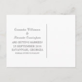 Roze deco-alkboard Opslaan Briefkaart datum (Achterkant)