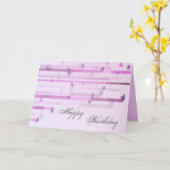 Roze Deco Birthday Kaart (Gele Bloem)