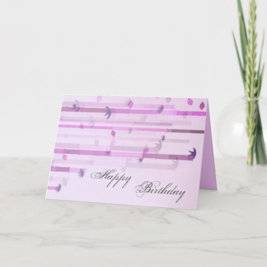 Roze Deco Birthday Kaart (Voorkant)
