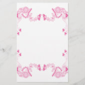 Roze deco Hearts Briefpapier (Voorkant)