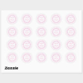 Roze Deco Retro Save the Date Stickers (Vel)