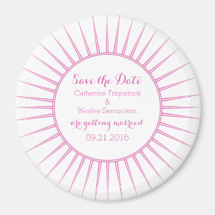 Roze Deco Retro sparen de Magnet van de Datum