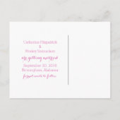Roze Deco Retro sparen het Briefkaart van de Datum (Achterkant)