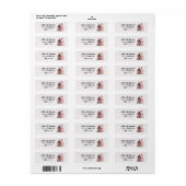 Roze decor dorp gingerbreadhuis  etiket (Full Sheet)