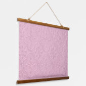 Roze decoratief bloempatroon hangend wandkleed (Gebogen)