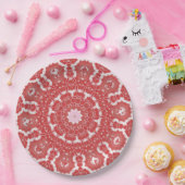 Roze Decoratief Vakantiepapier Bord (Feest)