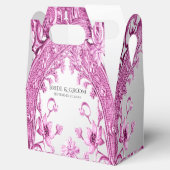 Roze Decoratieve Bloemen Favor Box Bedankdoosjes (Geopend)