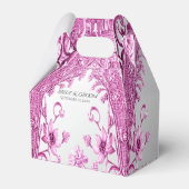 Roze Decoratieve Bloemen Favor Box Bedankdoosjes (Voorkant Zijde)