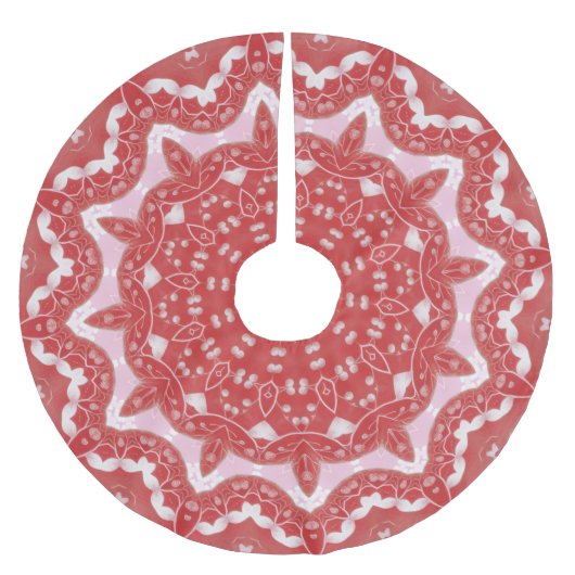 Roze decoratieve boomrok kerstboom rok (Voorkant)