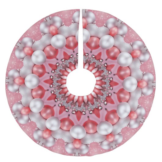 Roze decoratieve boomrok kerstboom rok (Voorkant)