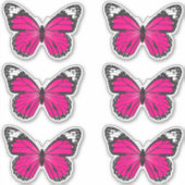 Roze decoratieve butterfly vinylStickers Sticker (Voorkant)