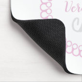 Roze decoratieve cirkelmonogram Muismat (Hoek)