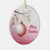 Roze Decoratieve Kerstbal Vakantie Ornament (Rechts)