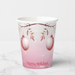 Roze Decoratieve Kerstbal Vakantie Papieren Bekers