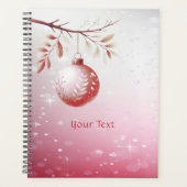 Roze decoratieve kerstbal vakantie planner (Voorkant)