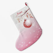 Roze Decoratieve Kerstbal Vakantie Stocking Grote Kerstsok (Achterkant (Hangend))
