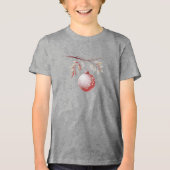 Roze Decoratieve Kerstbal Vakantie T-shirt (Voorkant)