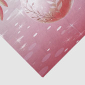 Roze decoratieve kerstbal vakantie tissuepapier (Detail)