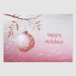 Roze decoratieve kerstbal vakantie tissuepapier