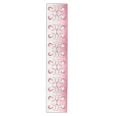 Roze decoratieve kerstballen tafelloper (Voorkant)