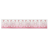 Roze decoratieve kerstballen tafelloper (Horizontaal)