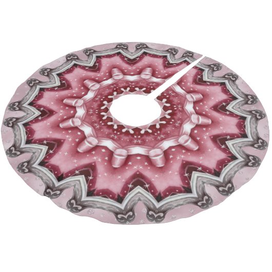 Roze Decoratieve Kerstvakantie Tree Rok Kerstboom Rok (Gekanteld)